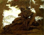 Theodore   Gericault, nymphe et satyre